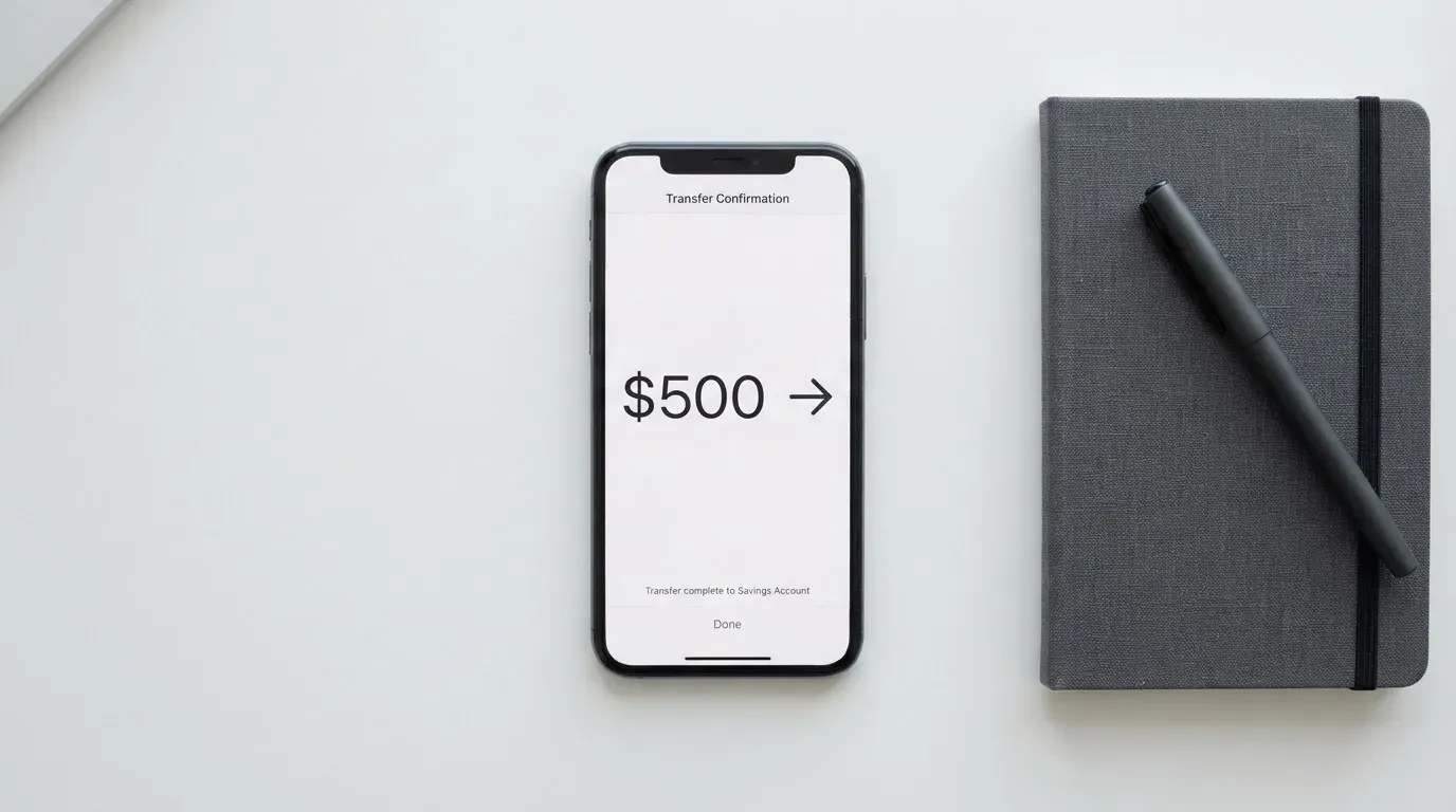 A phone showing a stablecoin transfer screen