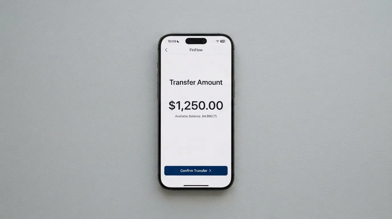 A phone showing a stablecoin transfer screen