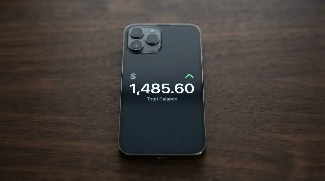 A phone showing a stablecoin transfer screen