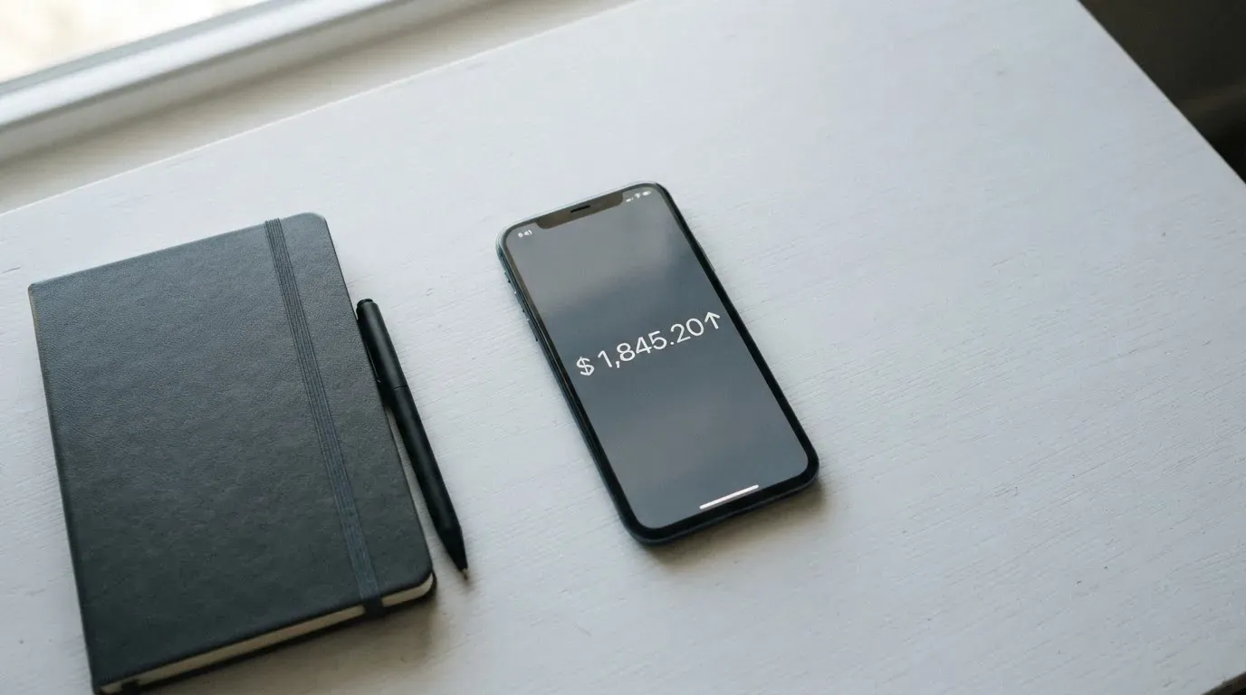 A phone showing a stablecoin transfer screen