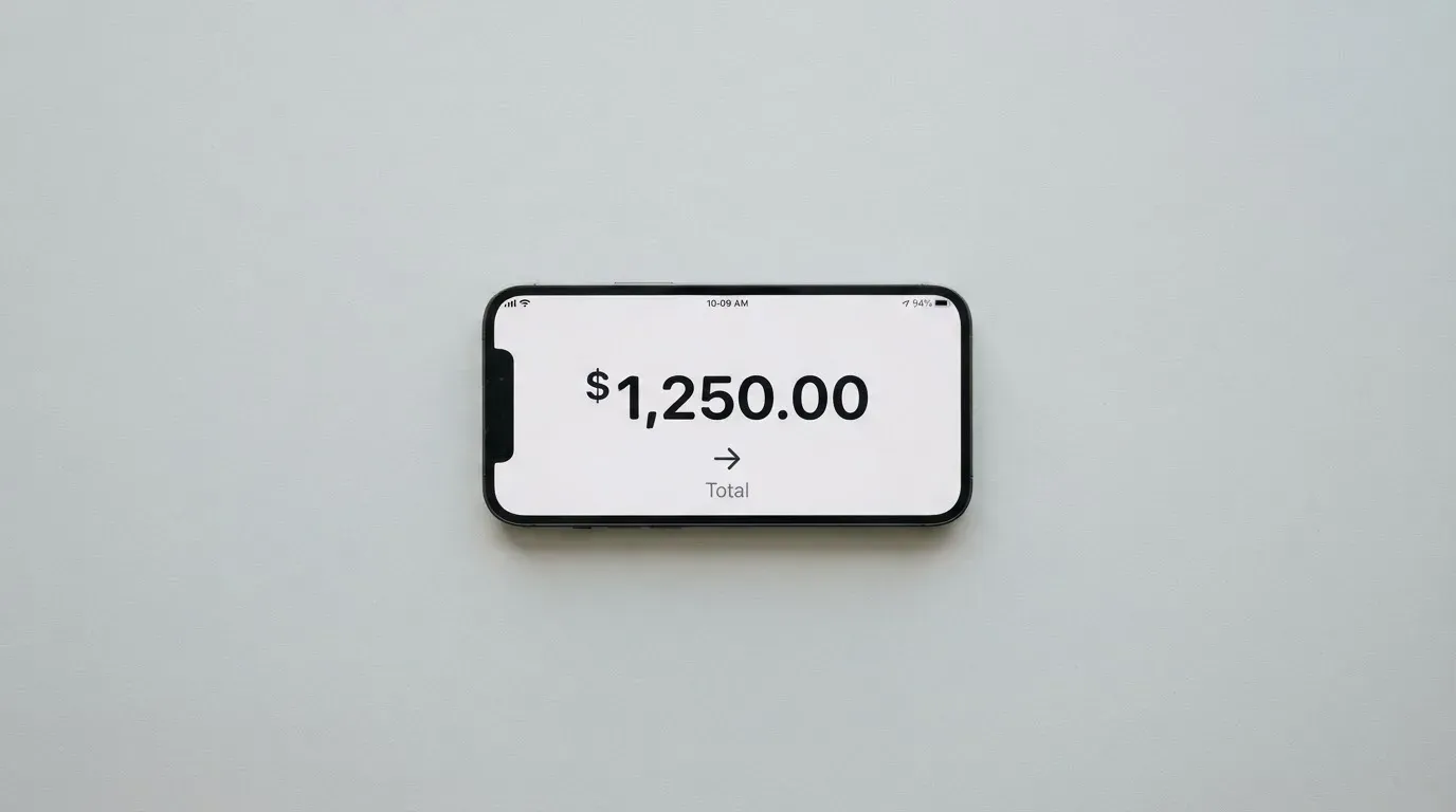 A phone showing a stablecoin transfer screen