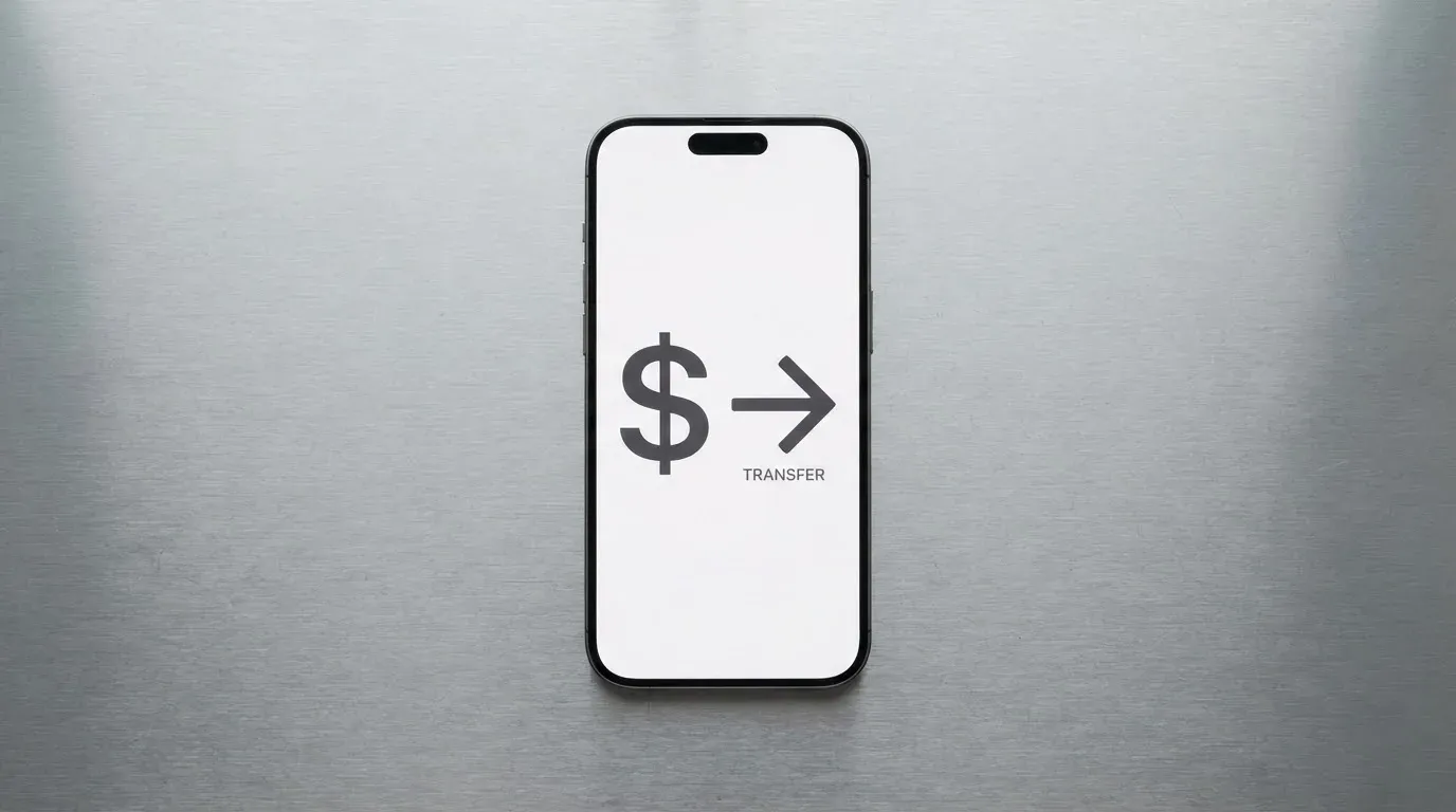 A phone showing a stablecoin transfer screen