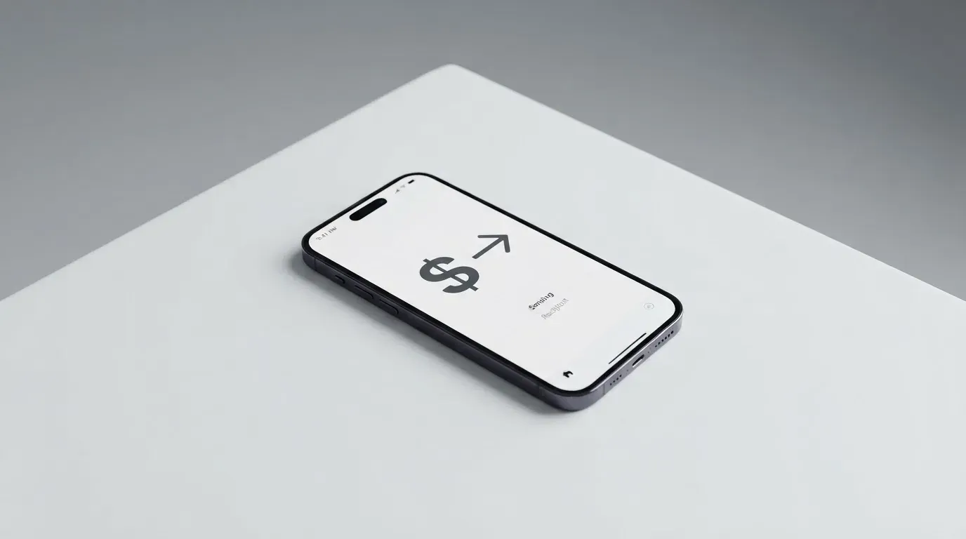 A phone showing a stablecoin transfer screen
